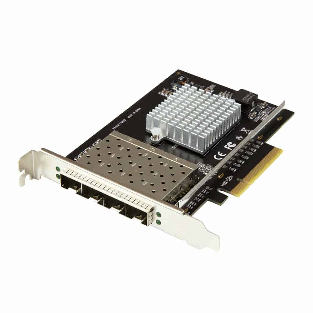 (image for) StarTech.com Quad Port PCI Express 10G SFP+ Ethernet Network Card Adapter